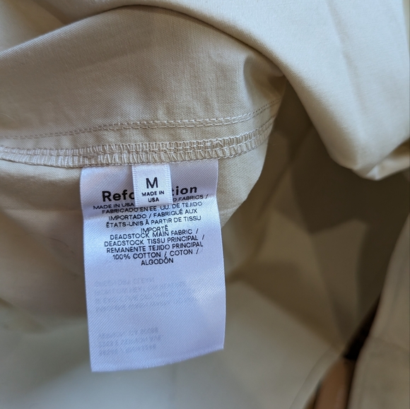 NWT Reformation Midi Tie Waist Skirt - Oat - Medium - Picture 8 of 9